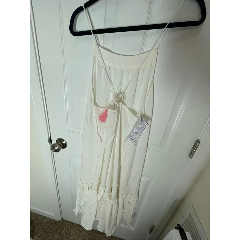 Revolve women’s white swim cover up small sea shell